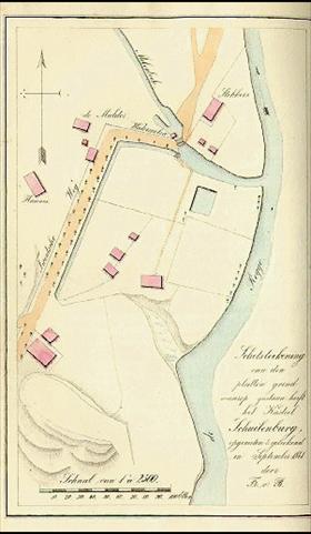 tekening o.b.v. Minuutplan door Graaf van Bijlandt. Almanak 1842