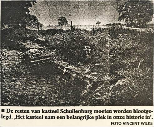 Uitgegraven muur op Schuilenburg